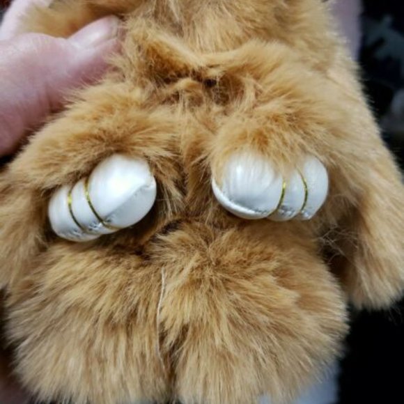 Furry Bunny Rabbit Plush Keychain - Picture 5 of 11